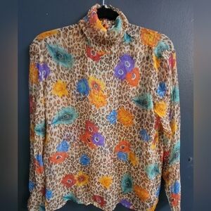 Vtg Silk Blouse